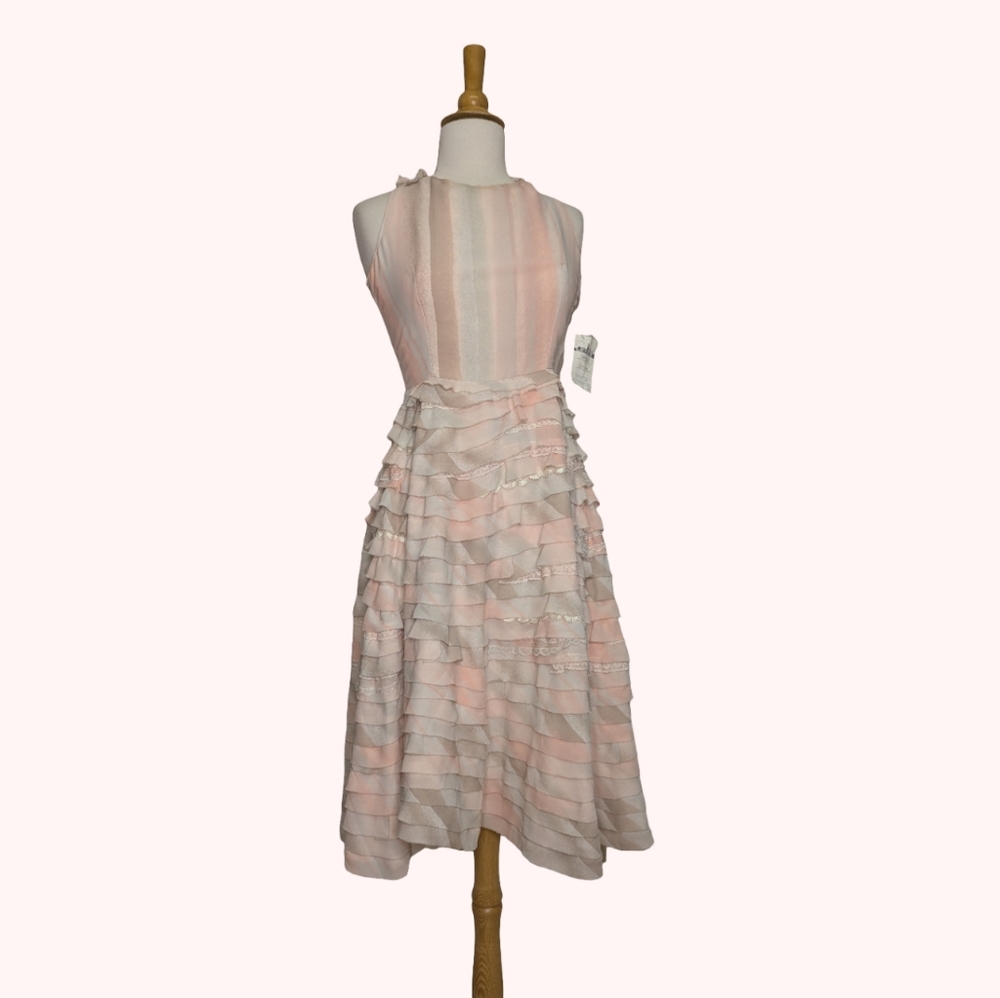 Artisan Made Upcycled Tiered Ruffled Dress - Size Small - Picture 2 of 16